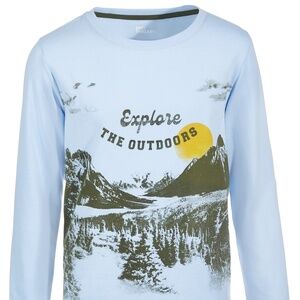 NWT Epic Threads Big Boys Explore the Outdoors T-shirt,Horizon Blue
